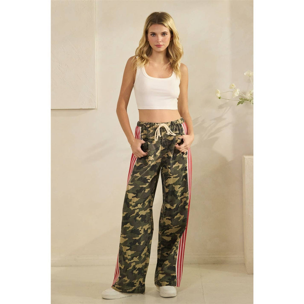 Sport Striped Wide Legged Pants