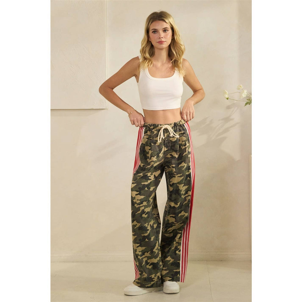 Sport Striped Wide Legged Pants
