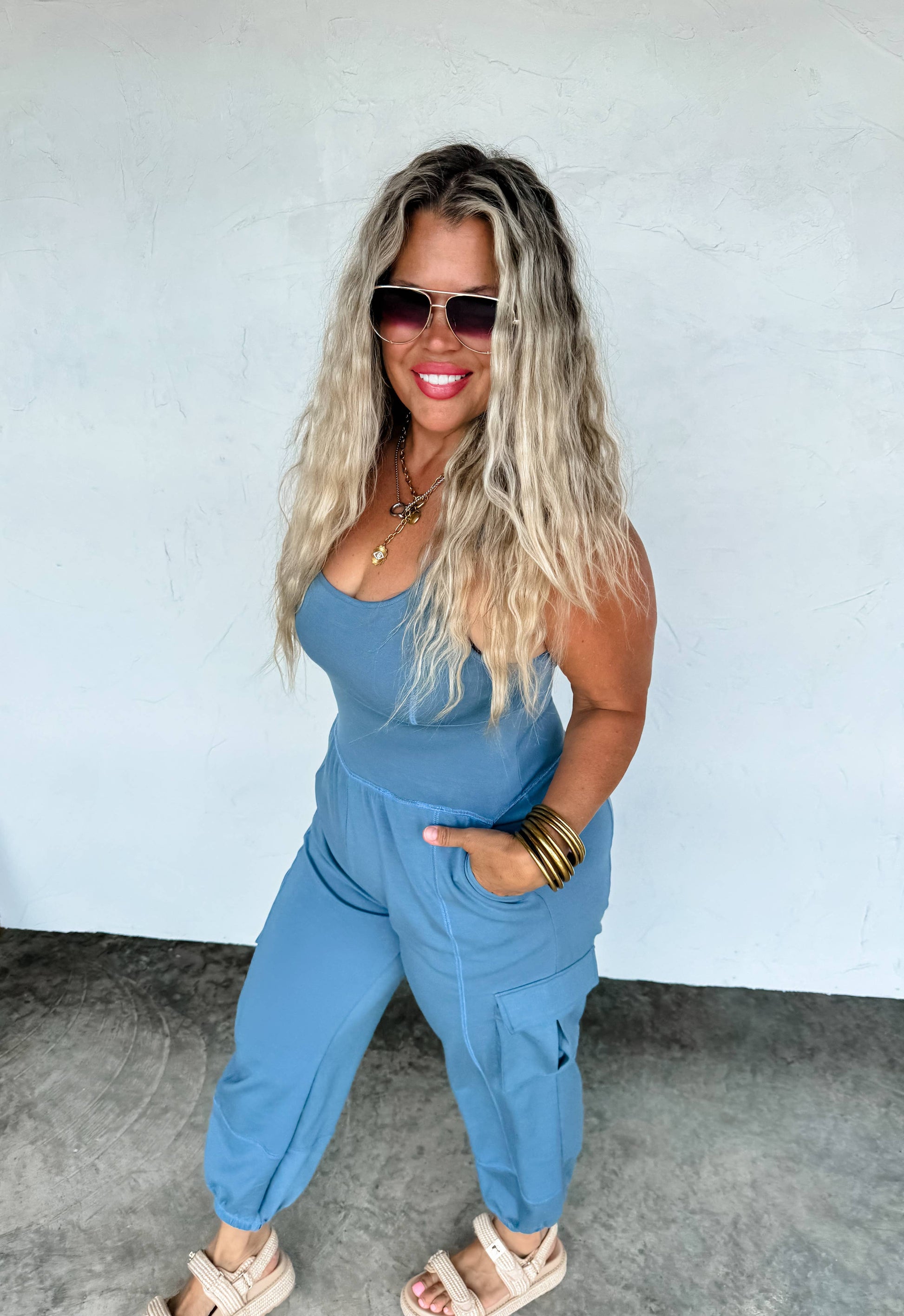 ALL SET TANK ROMPER