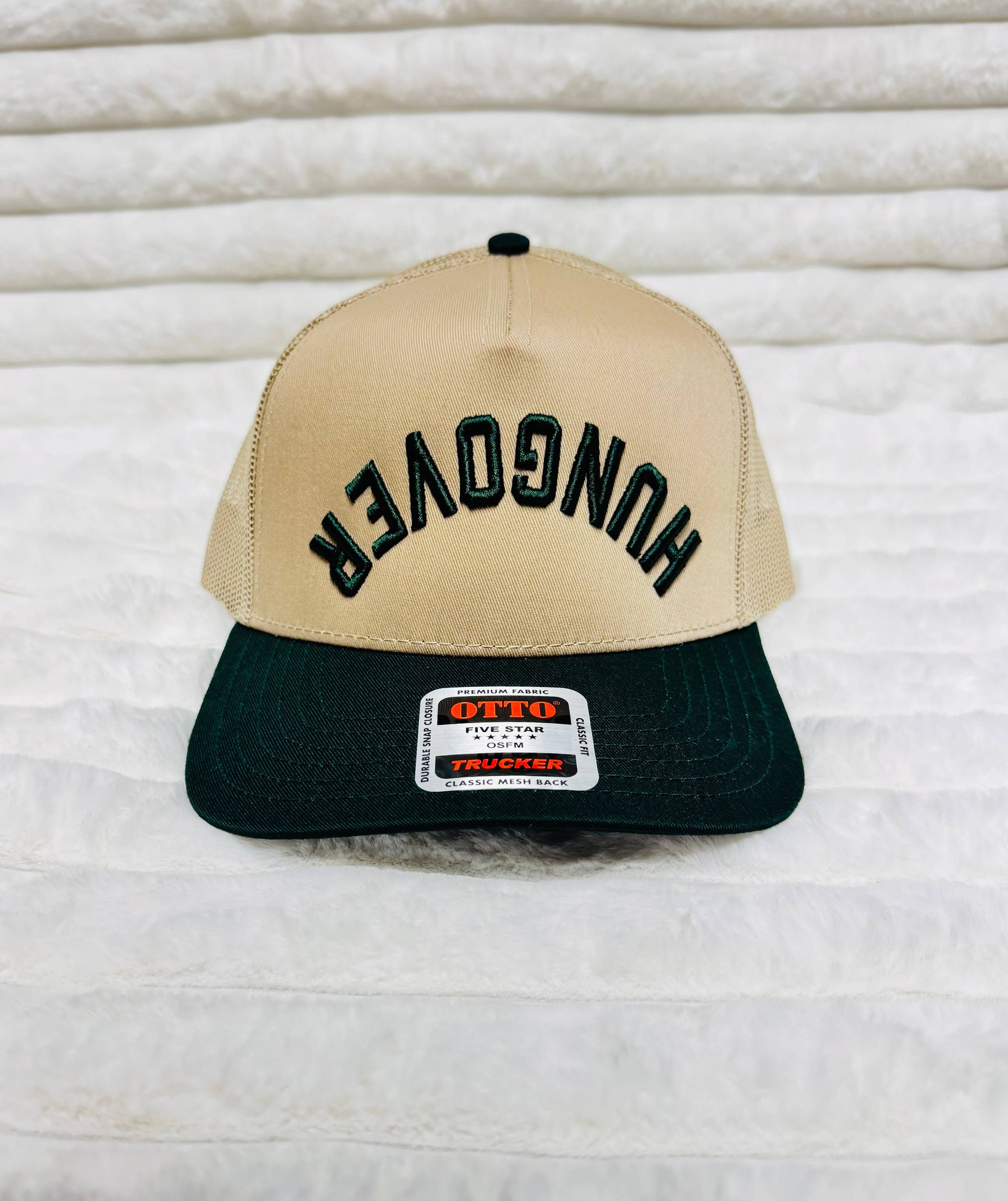 HUNGOVER puff embroidered snapback Trucker Hat
