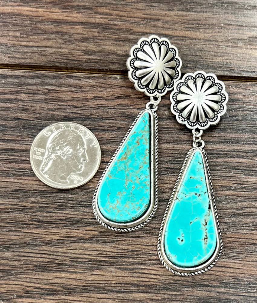724594, Turquoise Post Earrings