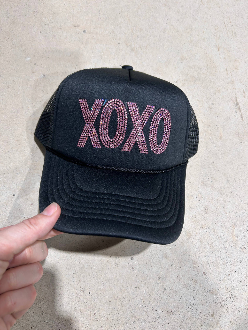 XOXO Rhinestone Trucker | Valentine Cap | Cupid | Hearts |