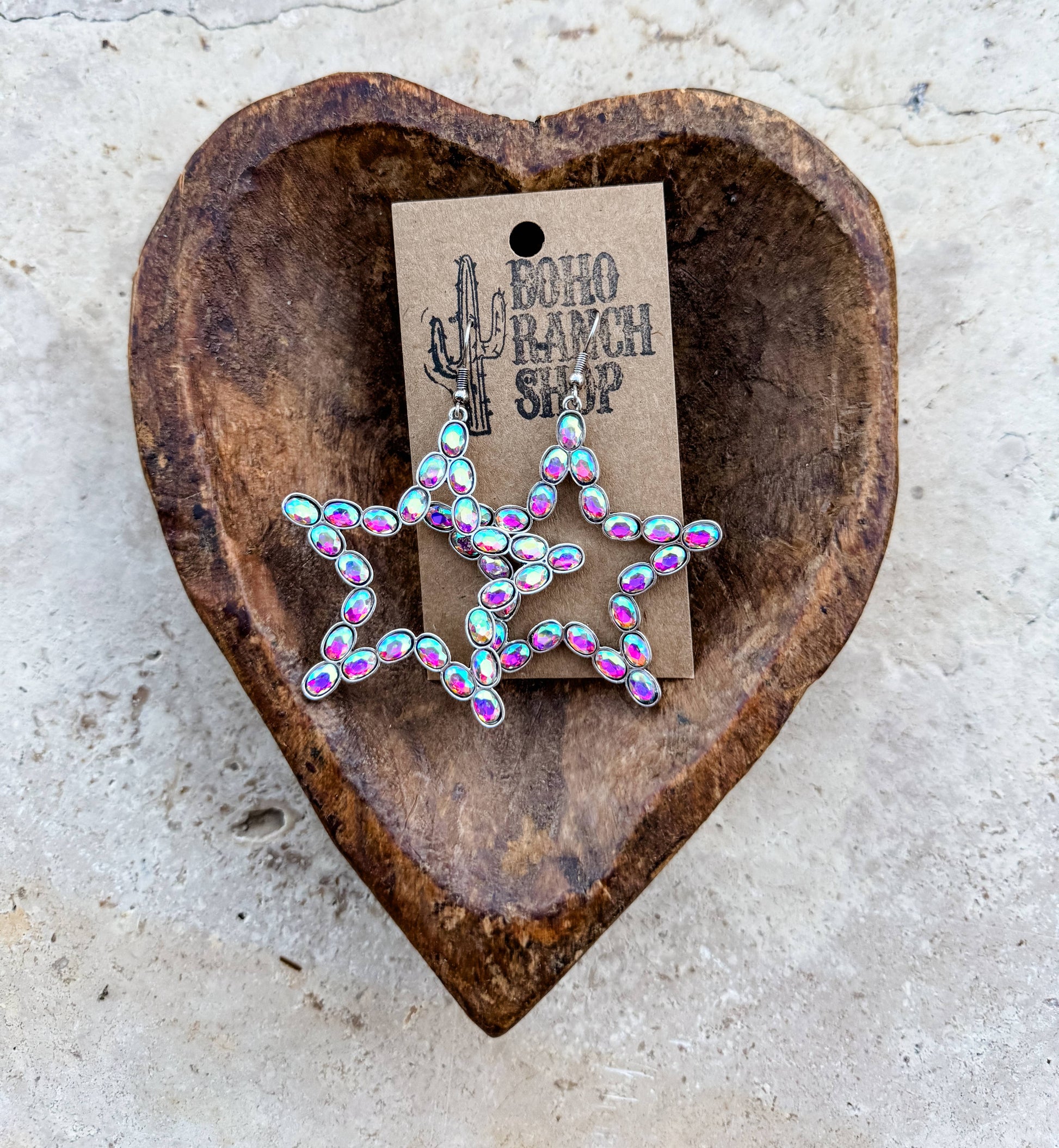 Western Star Earrings - Rhinestone
