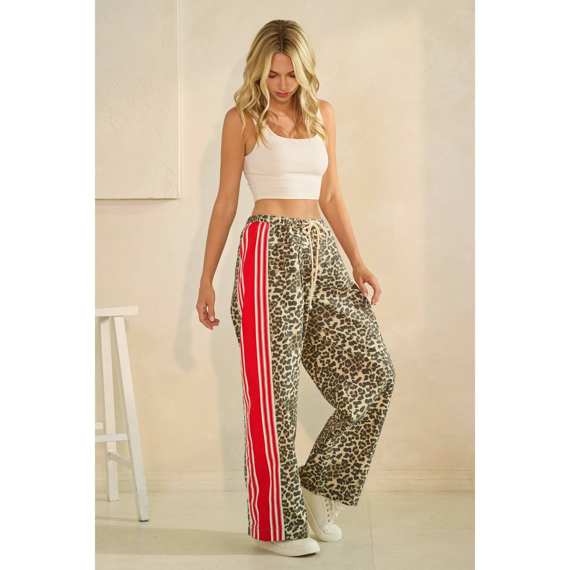Sport Striped Wide Legged Pants
