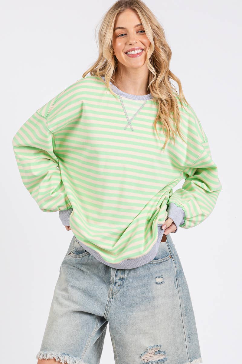MULTI COLOR STRIPED SWEATSHIRT