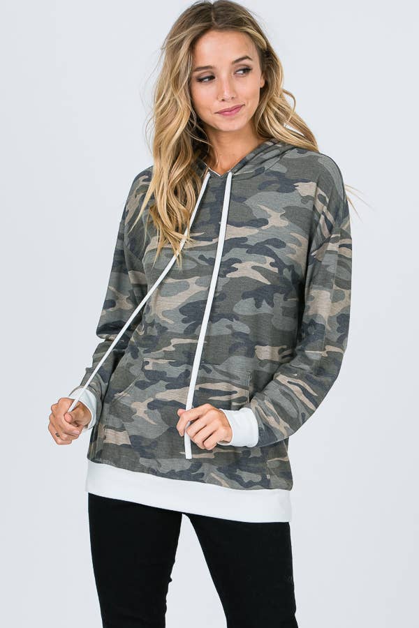 Camo Hooded Sweatshirt