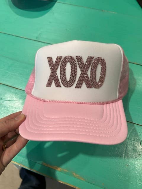 XOXO Rhinestone Trucker | Valentine Cap | Cupid | Hearts |