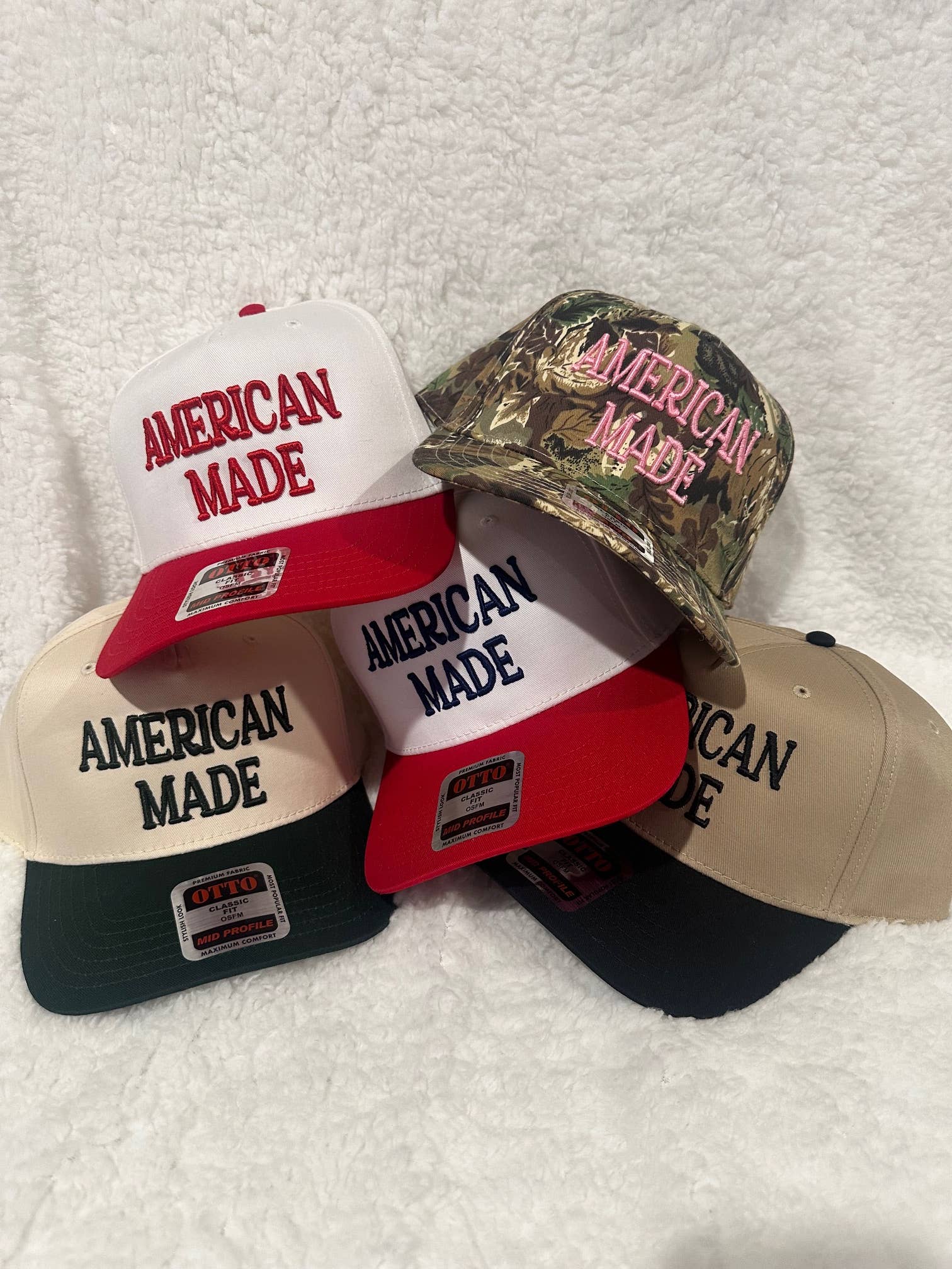 AMERICAN MADE 3D puff embroidered snapback hat