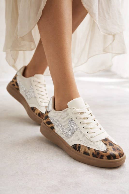 Retro Inspired Low Top Sneaker with Gum Sole