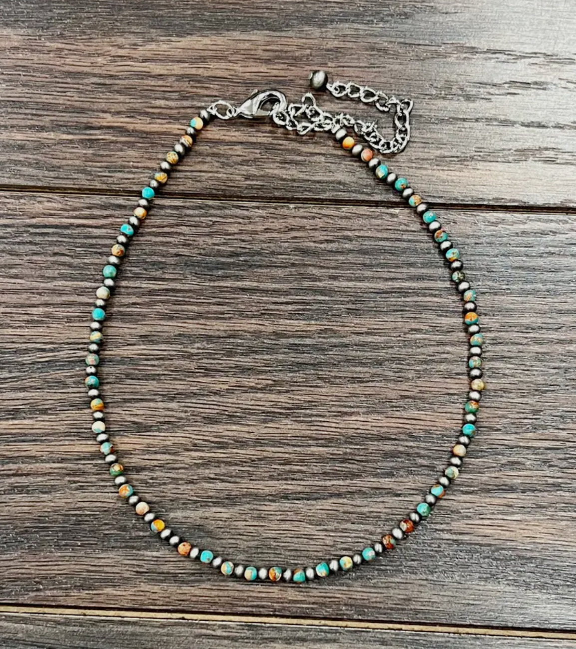 Handmade Round Gemstone Necklace