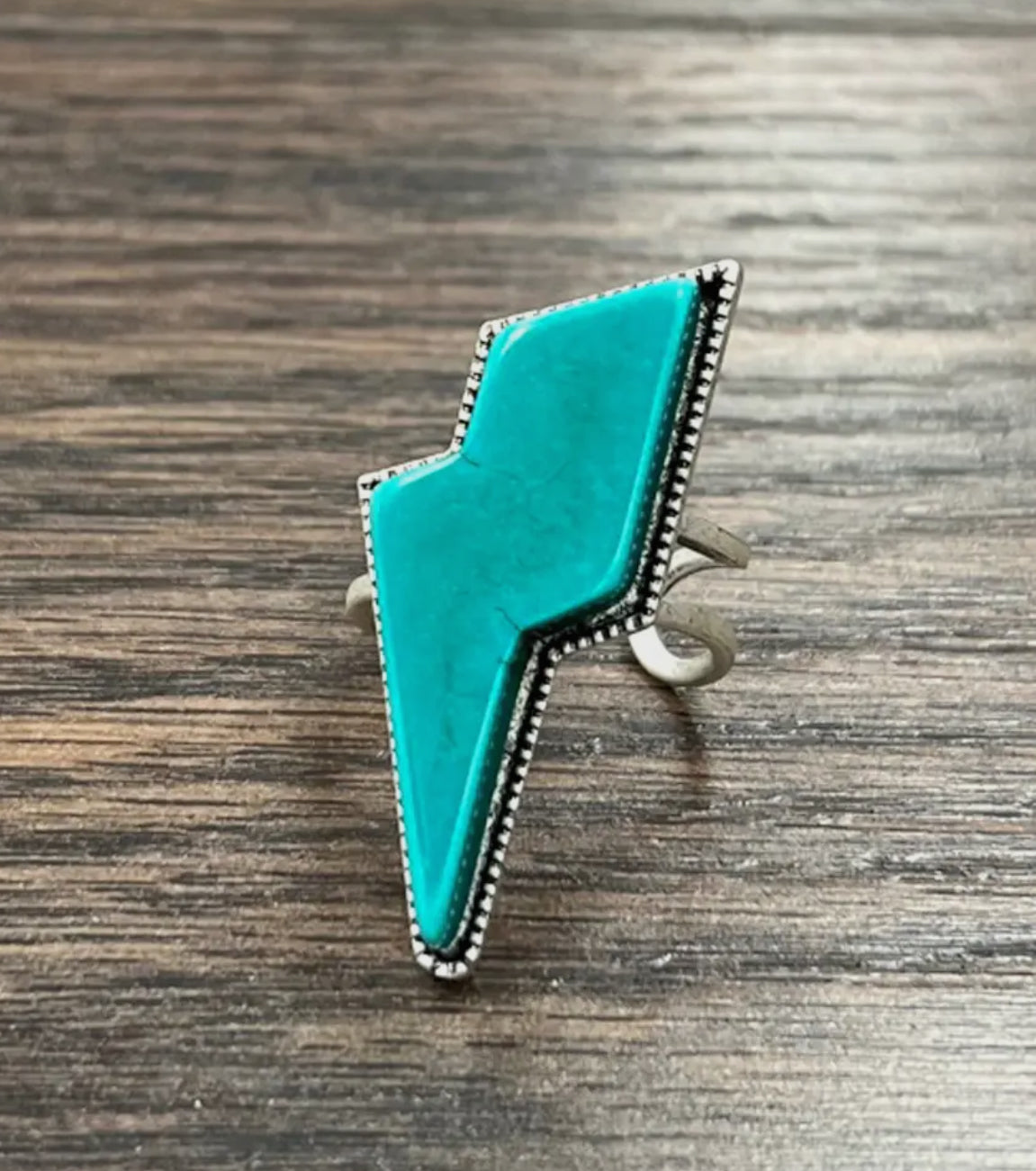LBolt Turquoise Adjustable Ring