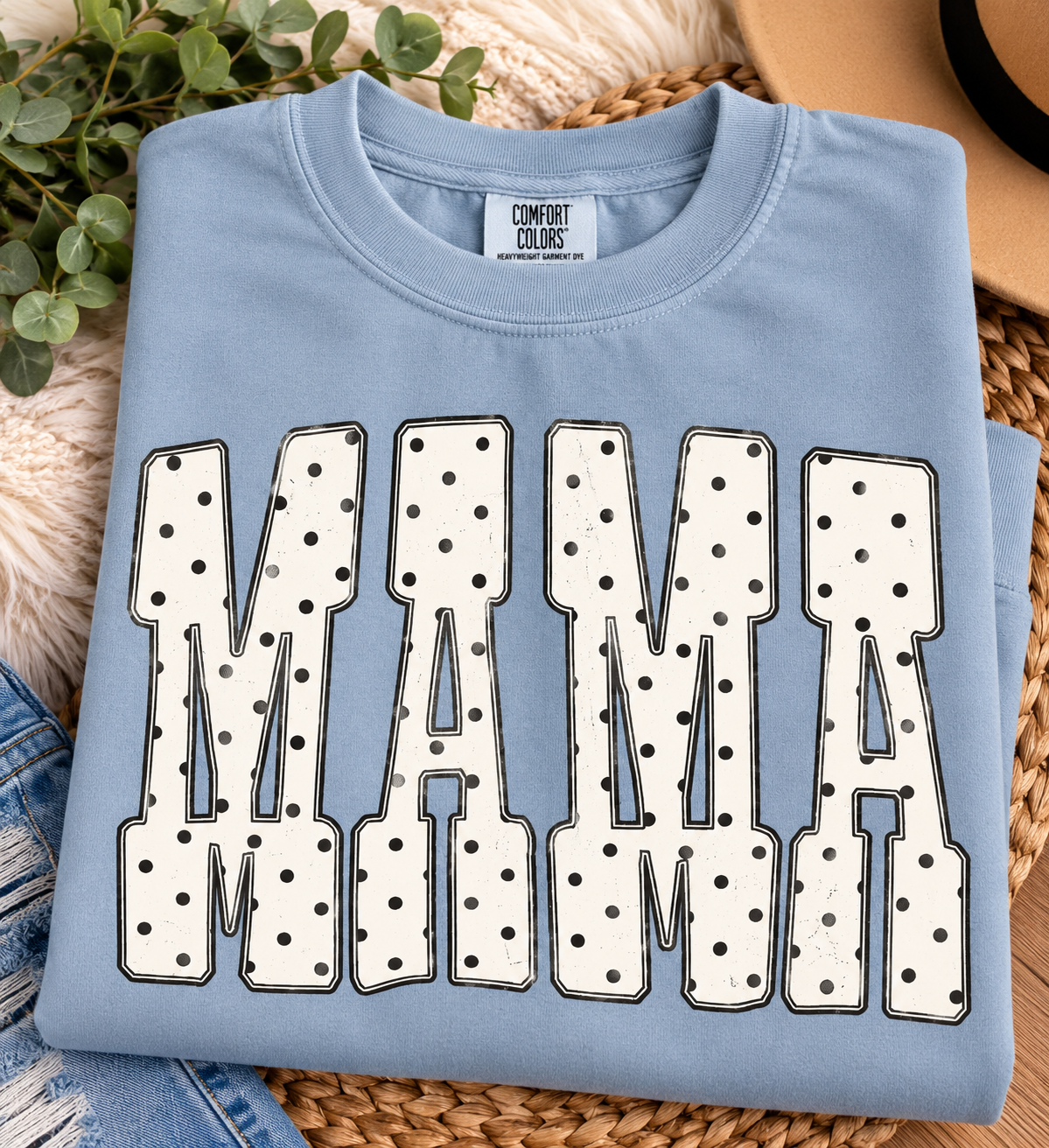 Polka dot mama t-shirt