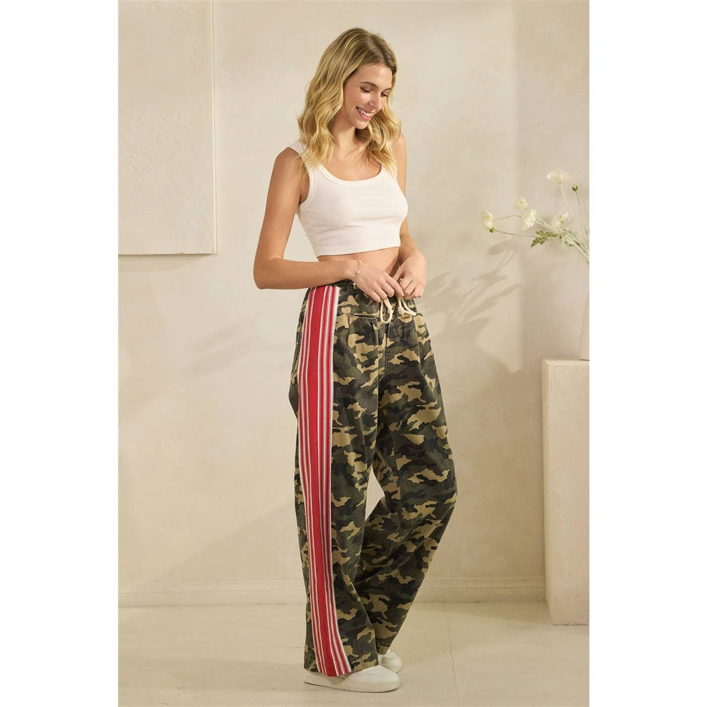 Sport Striped Wide Legged Pants
