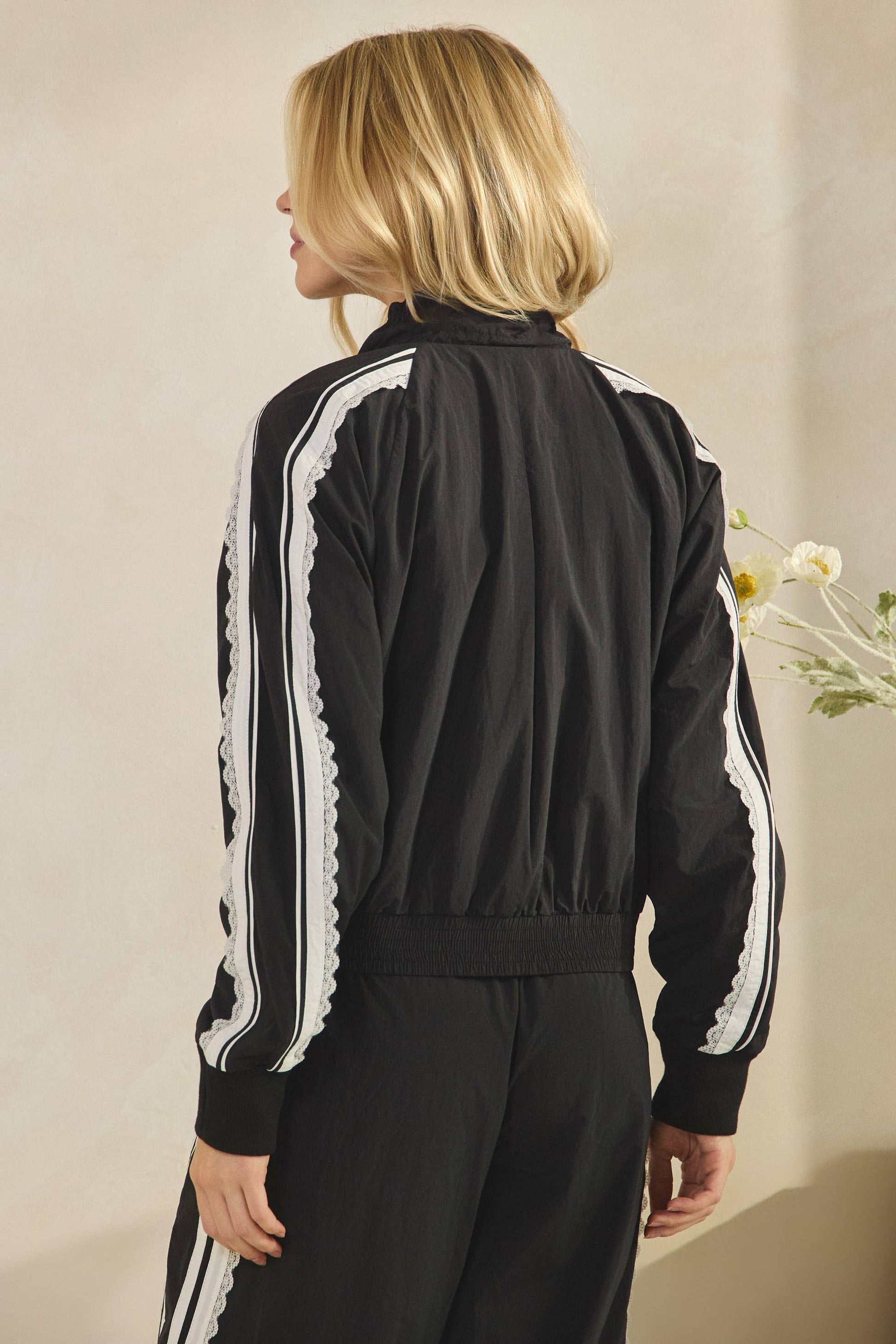 Nylon Laced Track Jacket