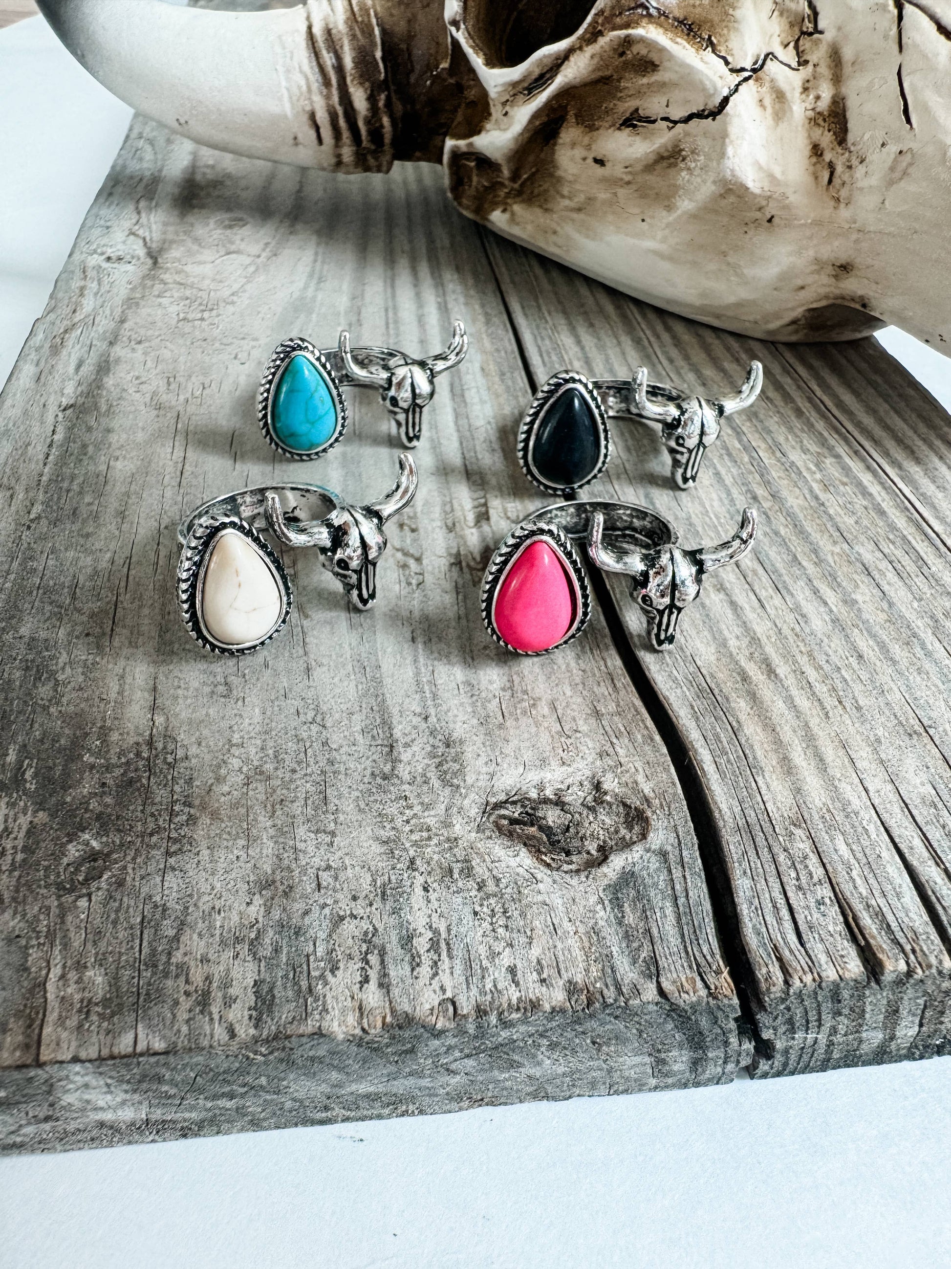 Western Steer Longhorn Cuff Ring