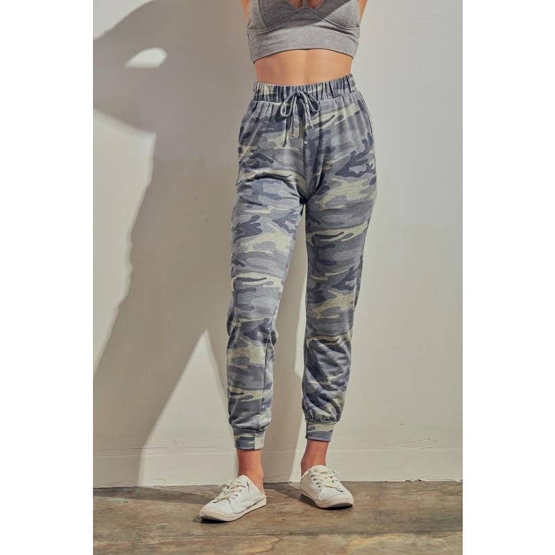 CAMOUFLAGE PRINT LOUNGE JOGGER PANTS
