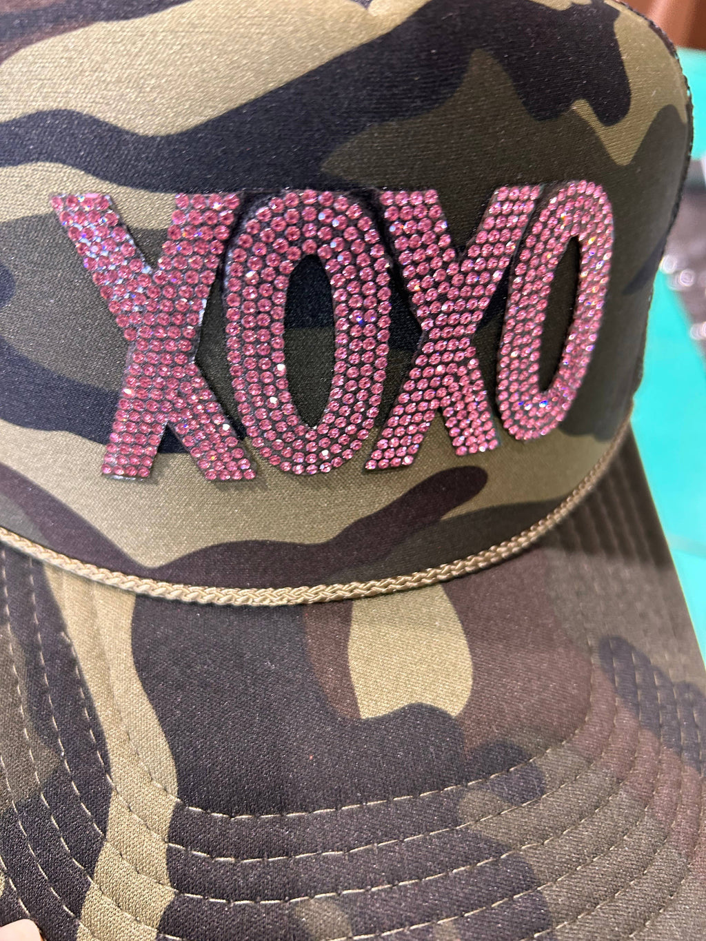 XOXO Rhinestone Trucker | Valentine Cap | Cupid | Hearts |
