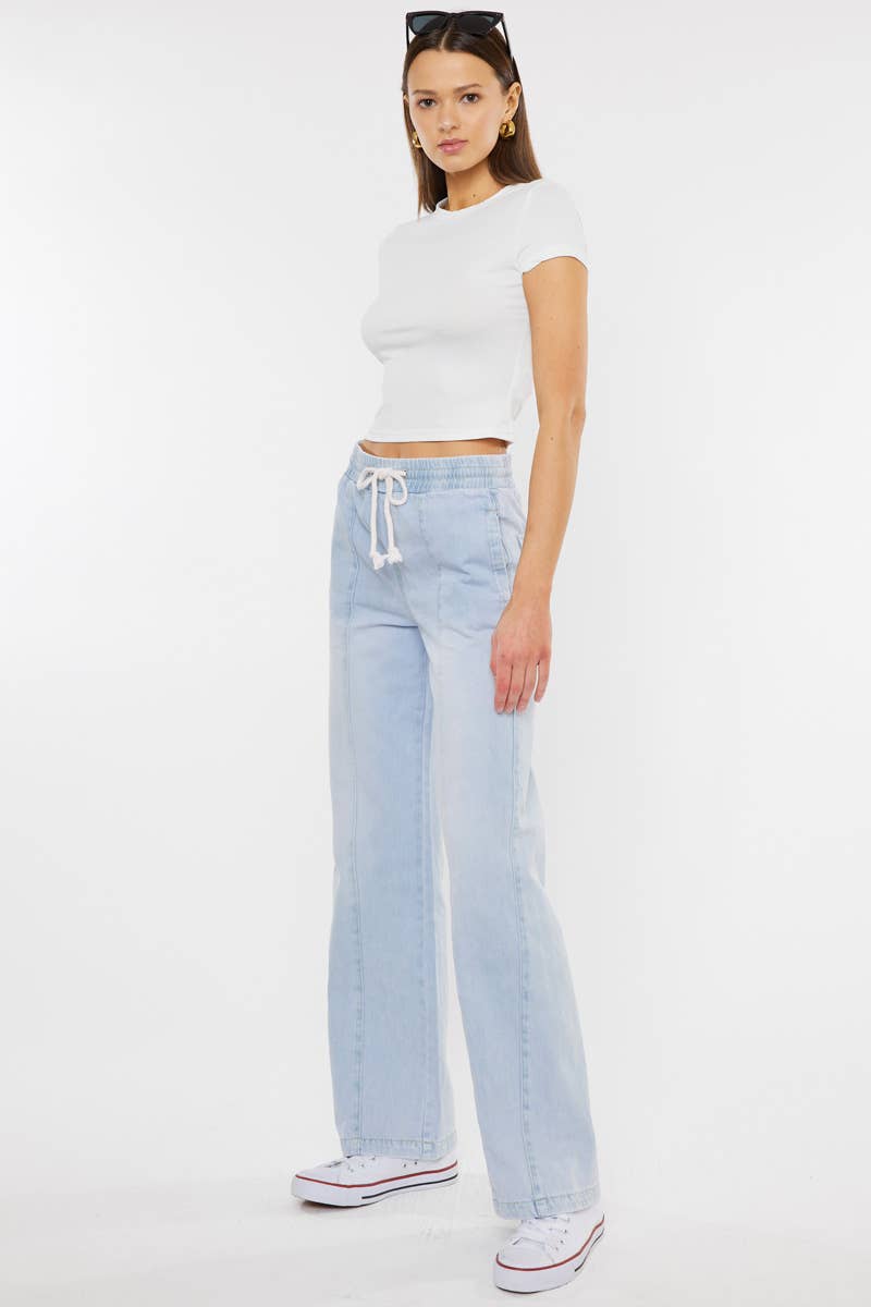 KanCan Light Wash Wide Flare