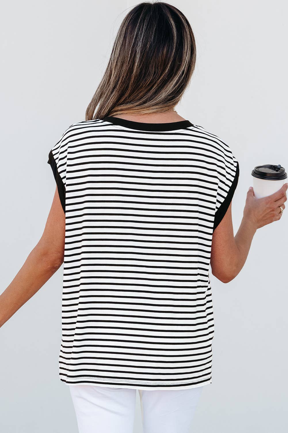 Stripe Chest Pocket Casual Tank Top | S-XL