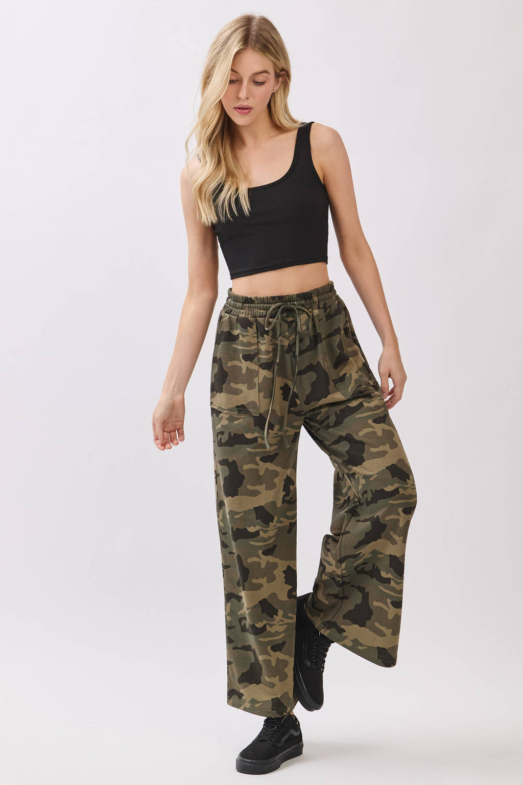 Camo Wide Leg Pants