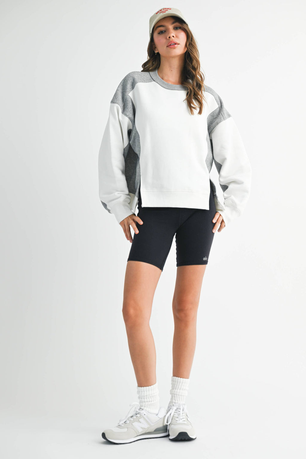 Colorblock Terry Pullover Sweatshirt