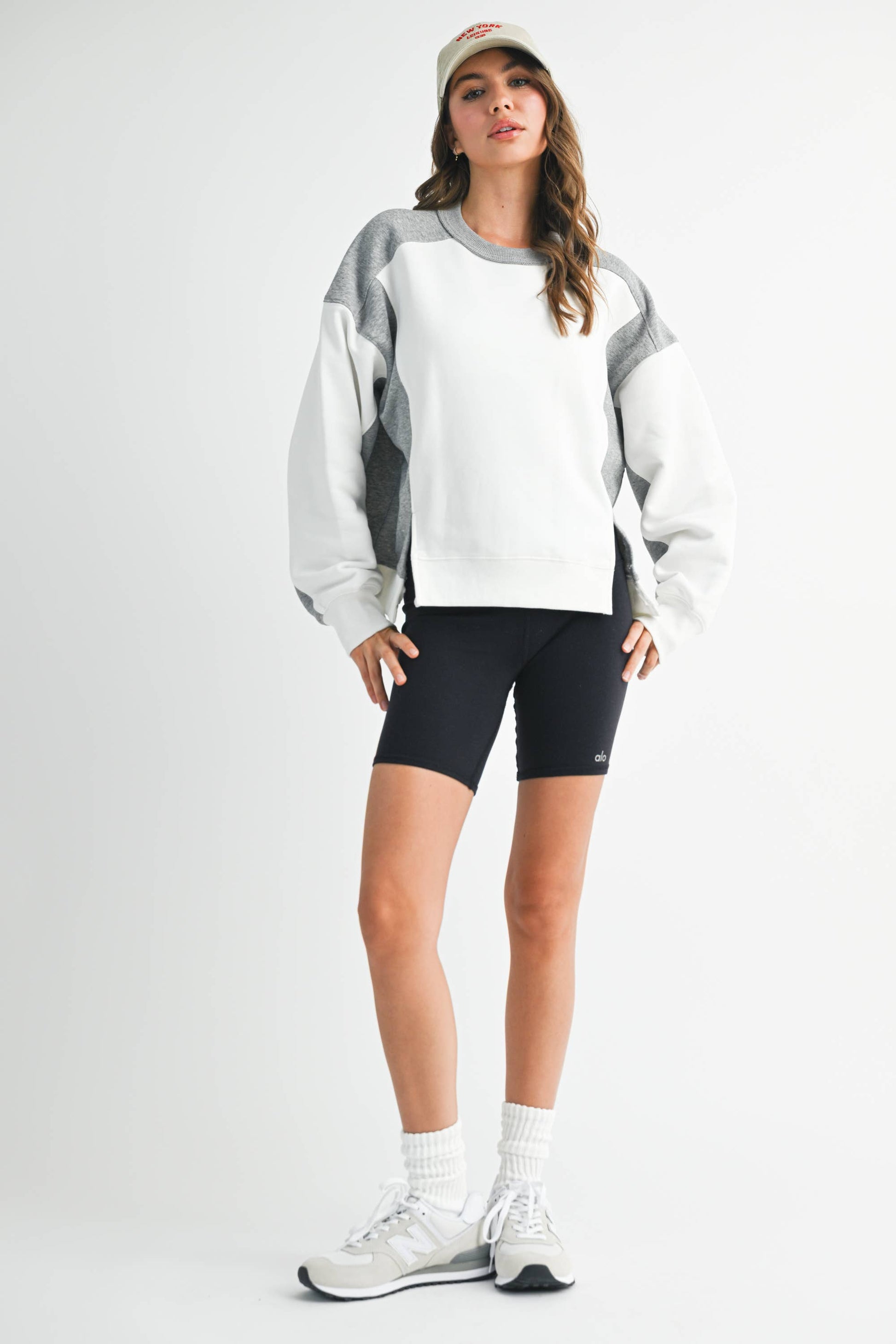 Colorblock Terry Pullover Sweatshirt