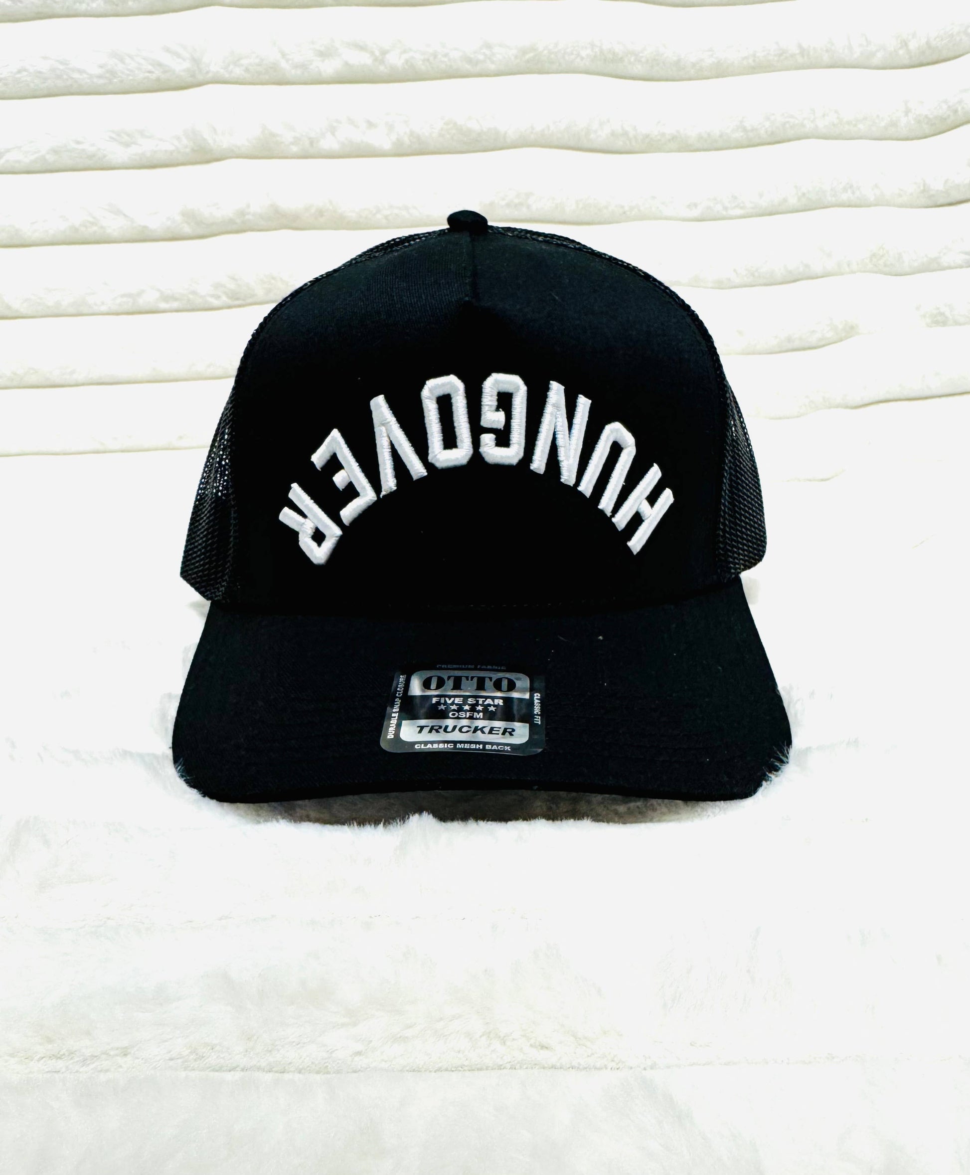 HUNGOVER puff embroidered snapback Trucker Hat