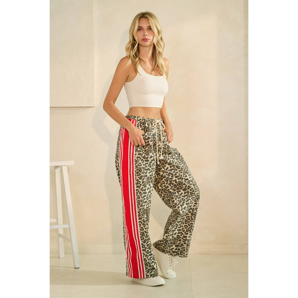 Sport Striped Wide Legged Pants