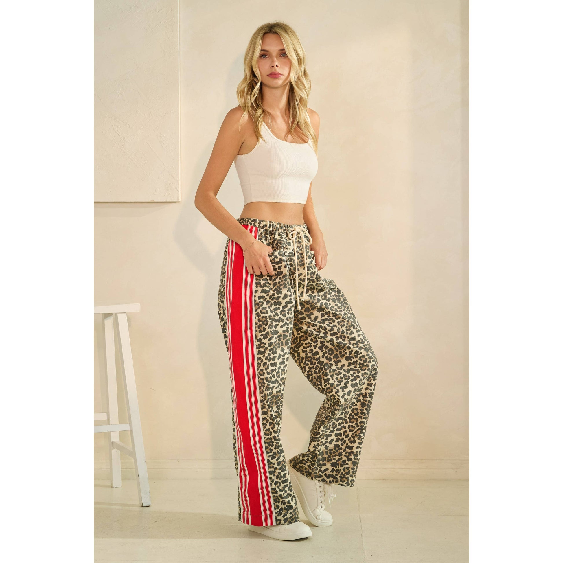 Sport Striped Wide Legged Pants