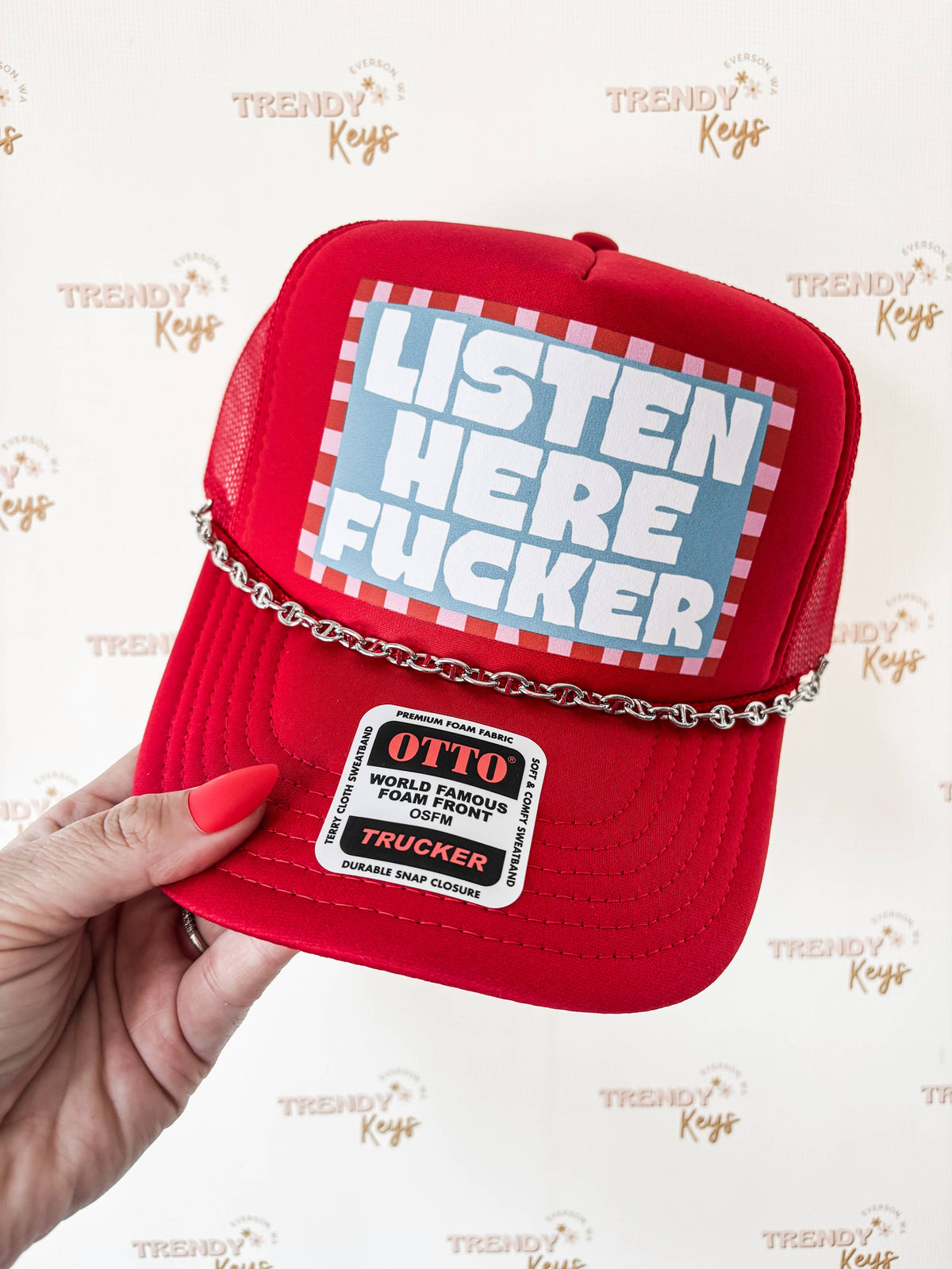 Listen Here F@c!er Trucker Hat