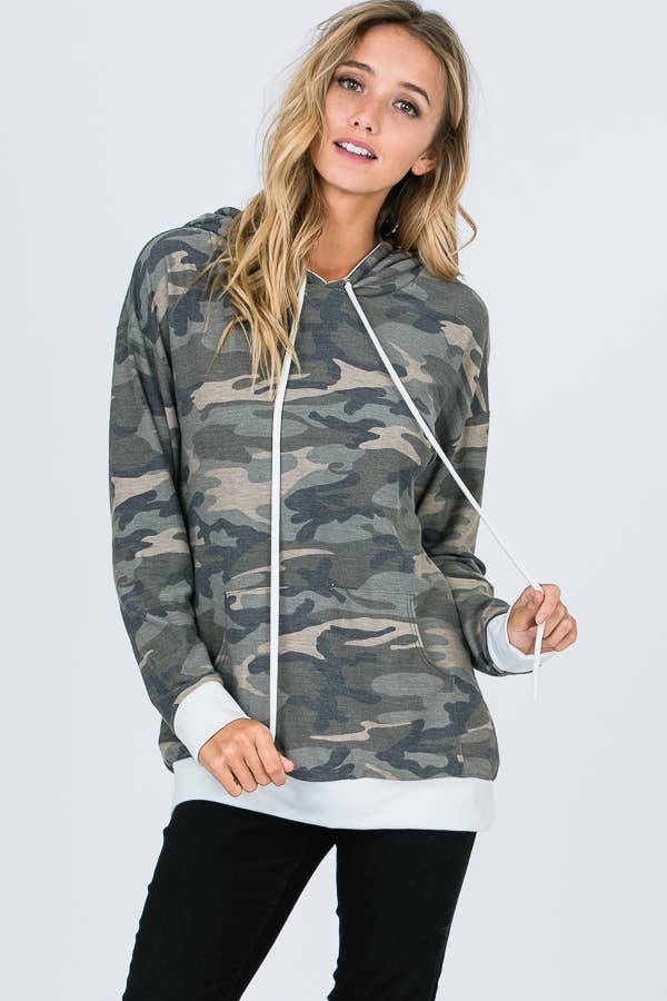 Camo Hooded Sweatshirt