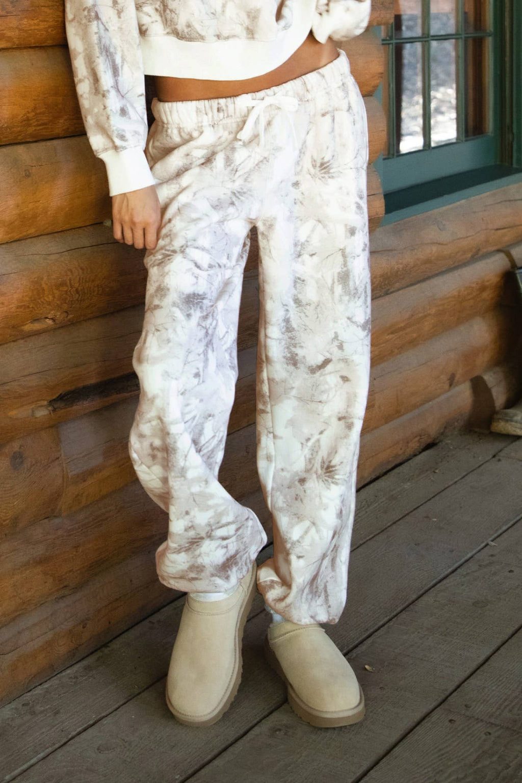 AVERY Light Woodland Camo Lounge Fleece Sweatpants Joggers