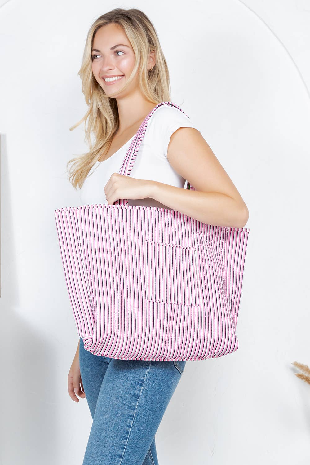 Reversible Quilted Cotton Tote Bag