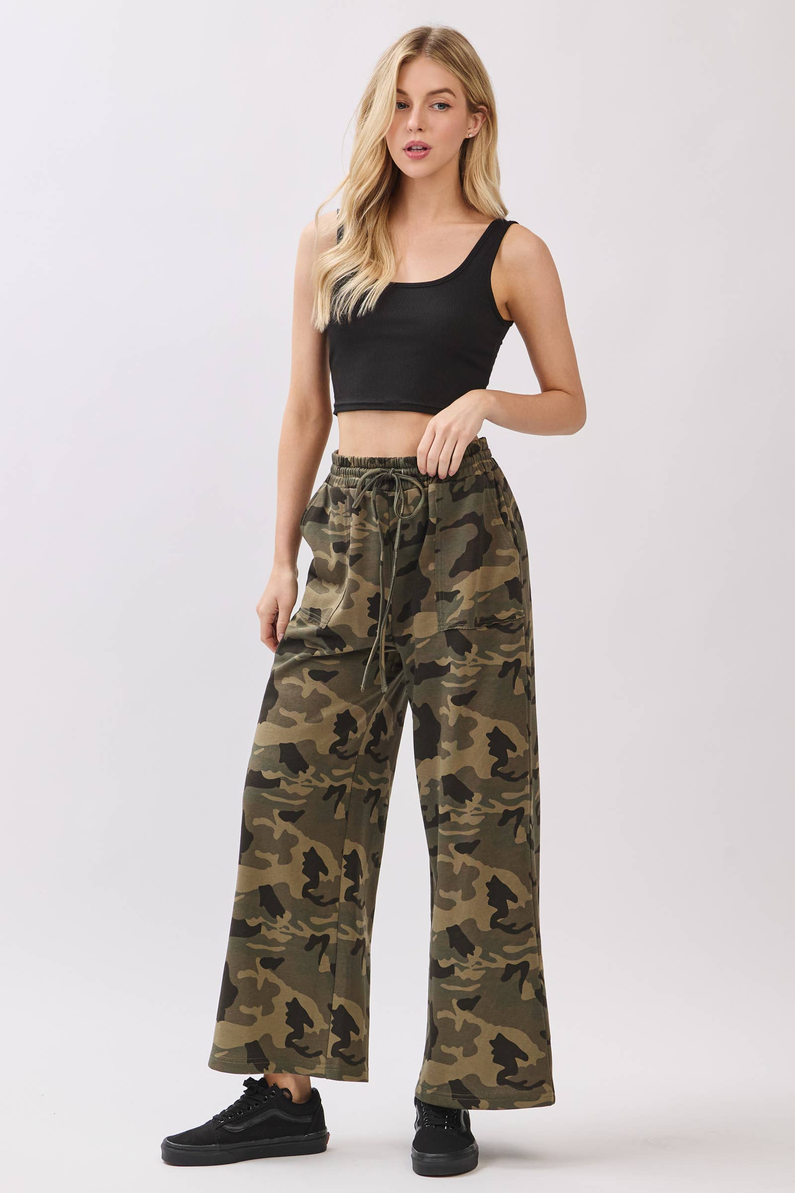 Camo Wide Leg Pants