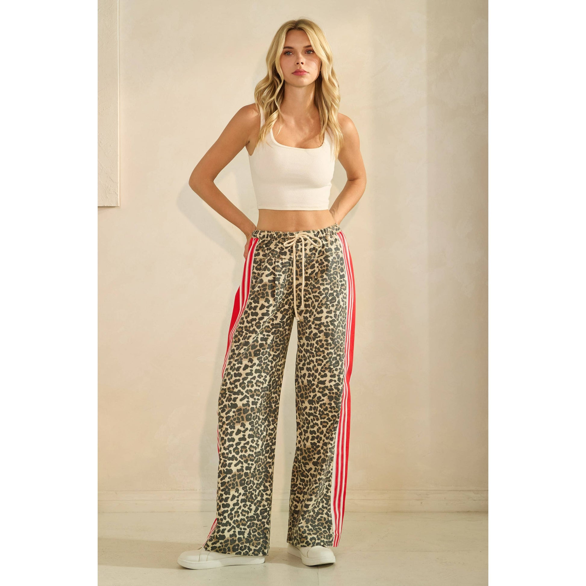 Sport Striped Wide Legged Pants