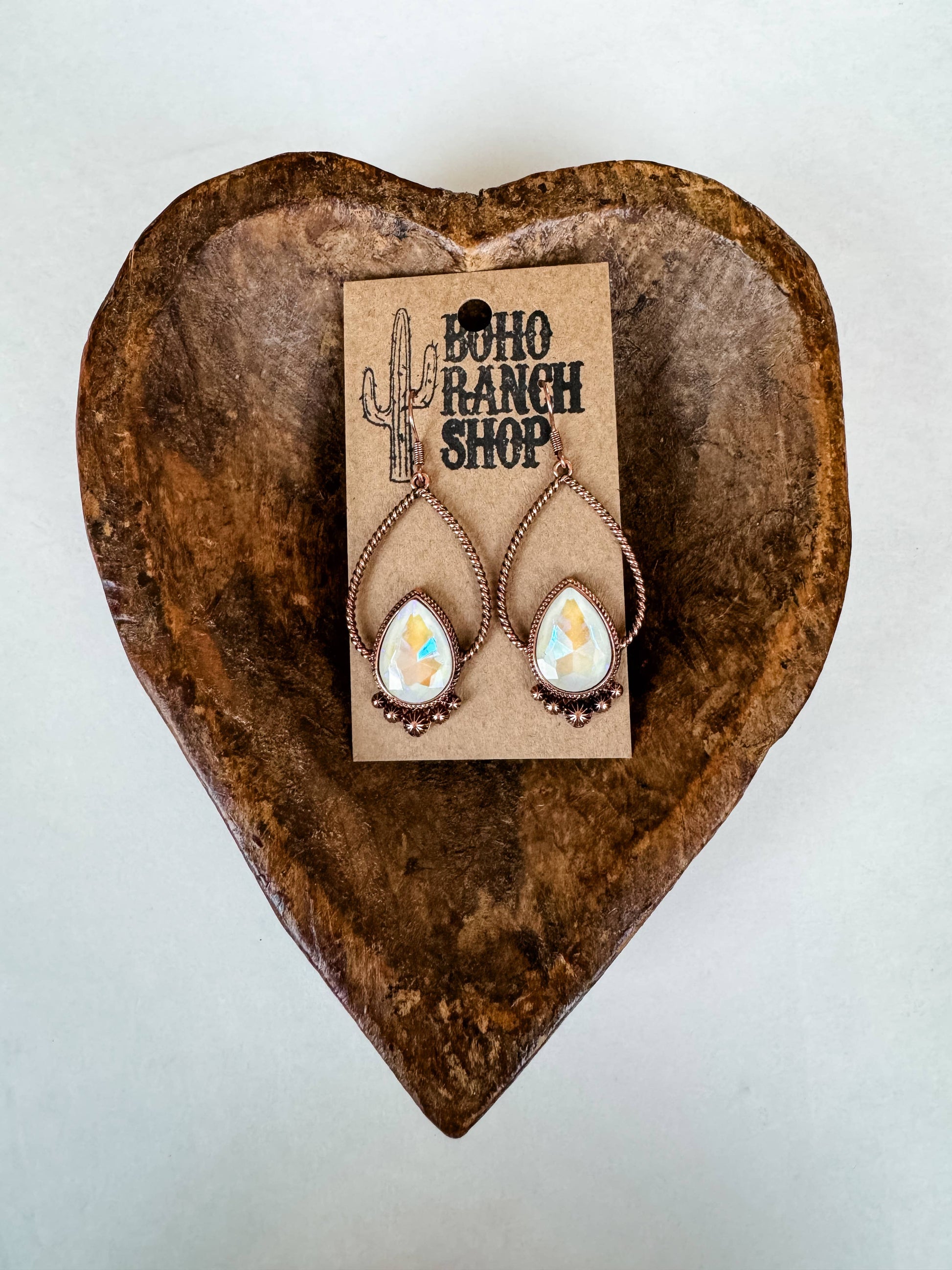 TEARDROP AB STONE Rhinestone Teardrop Earrings