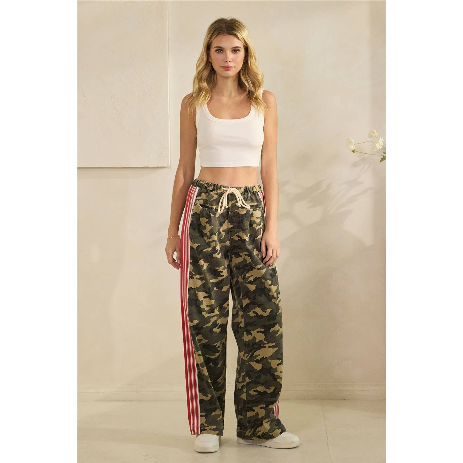 Sport Striped Wide Legged Pants
