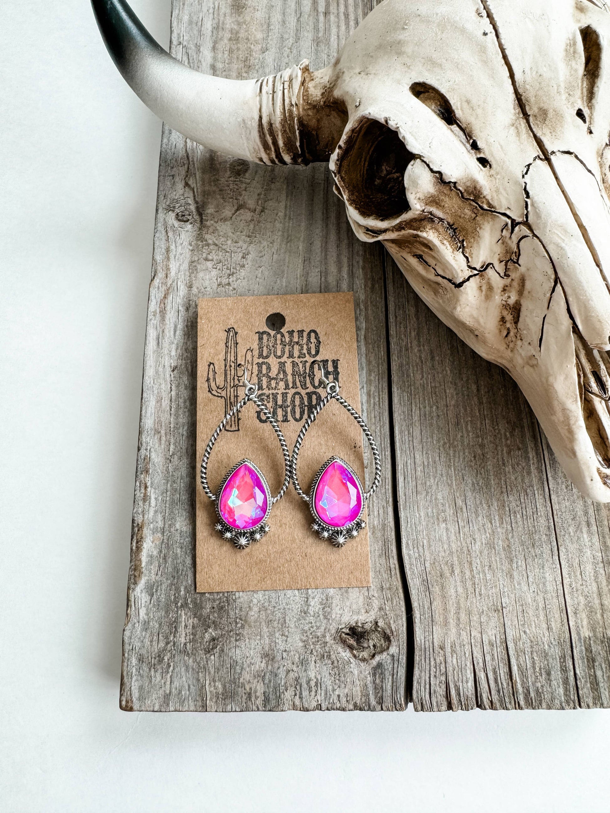 TEARDROP AB STONE Rhinestone Teardrop Earrings
