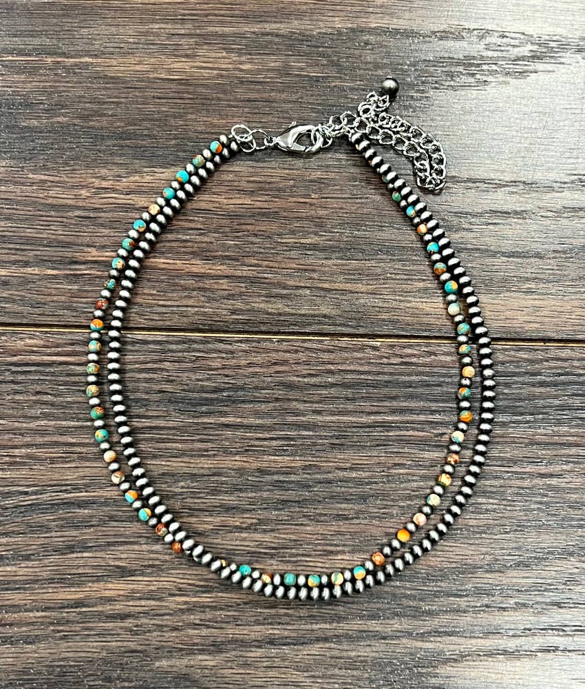 736388, 15" Handmade Navajo Gemstone Necklace