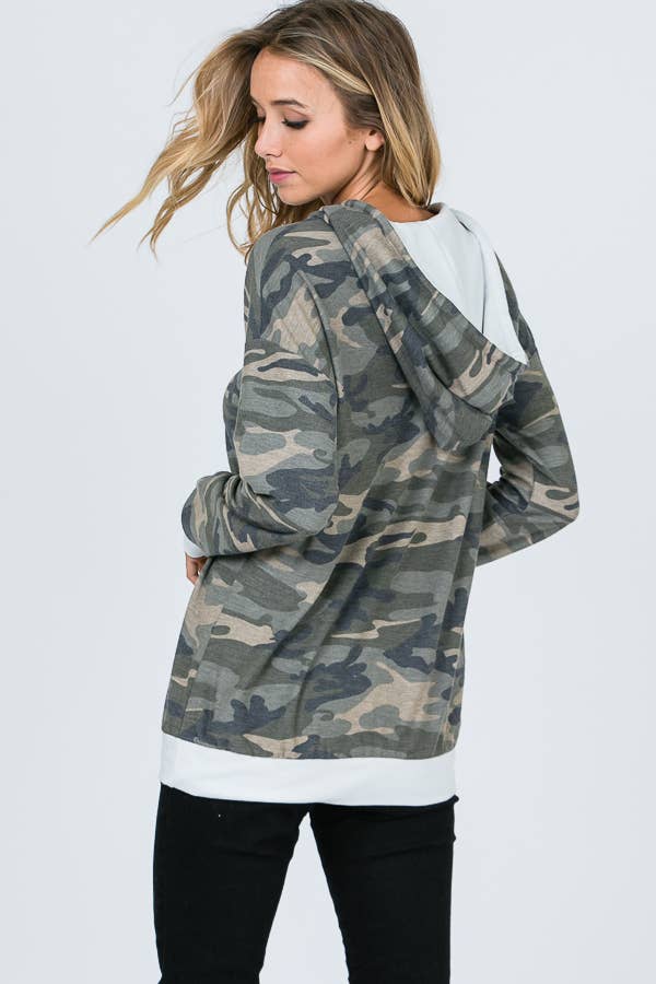 Camo Hooded Sweatshirt
