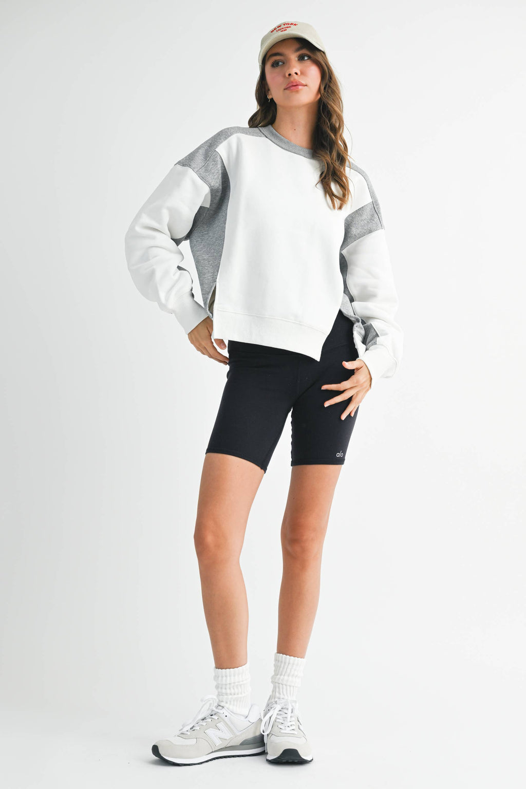 Colorblock Terry Pullover Sweatshirt