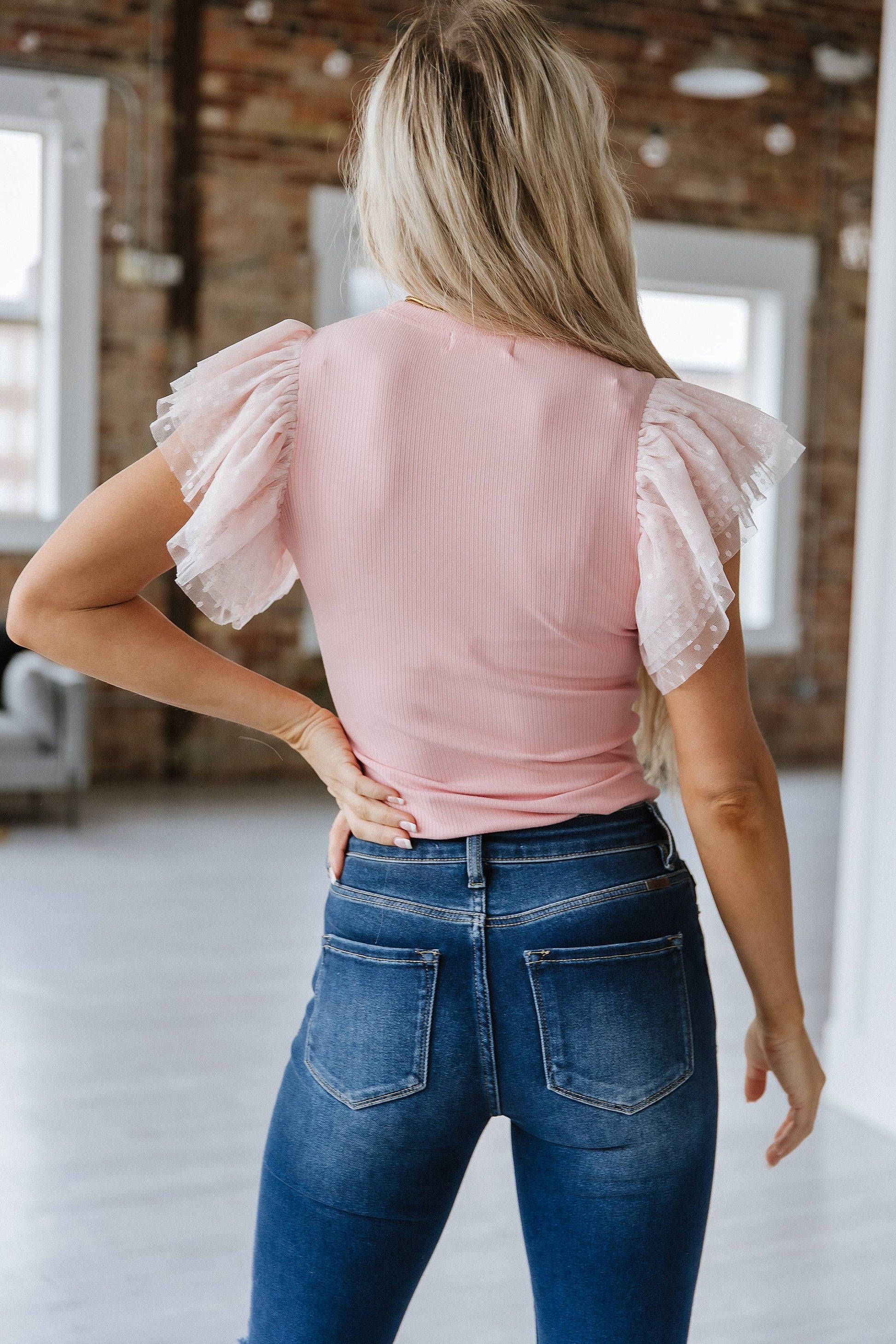 Sasha Ruffle Sleeve Knit Top | S-XL
