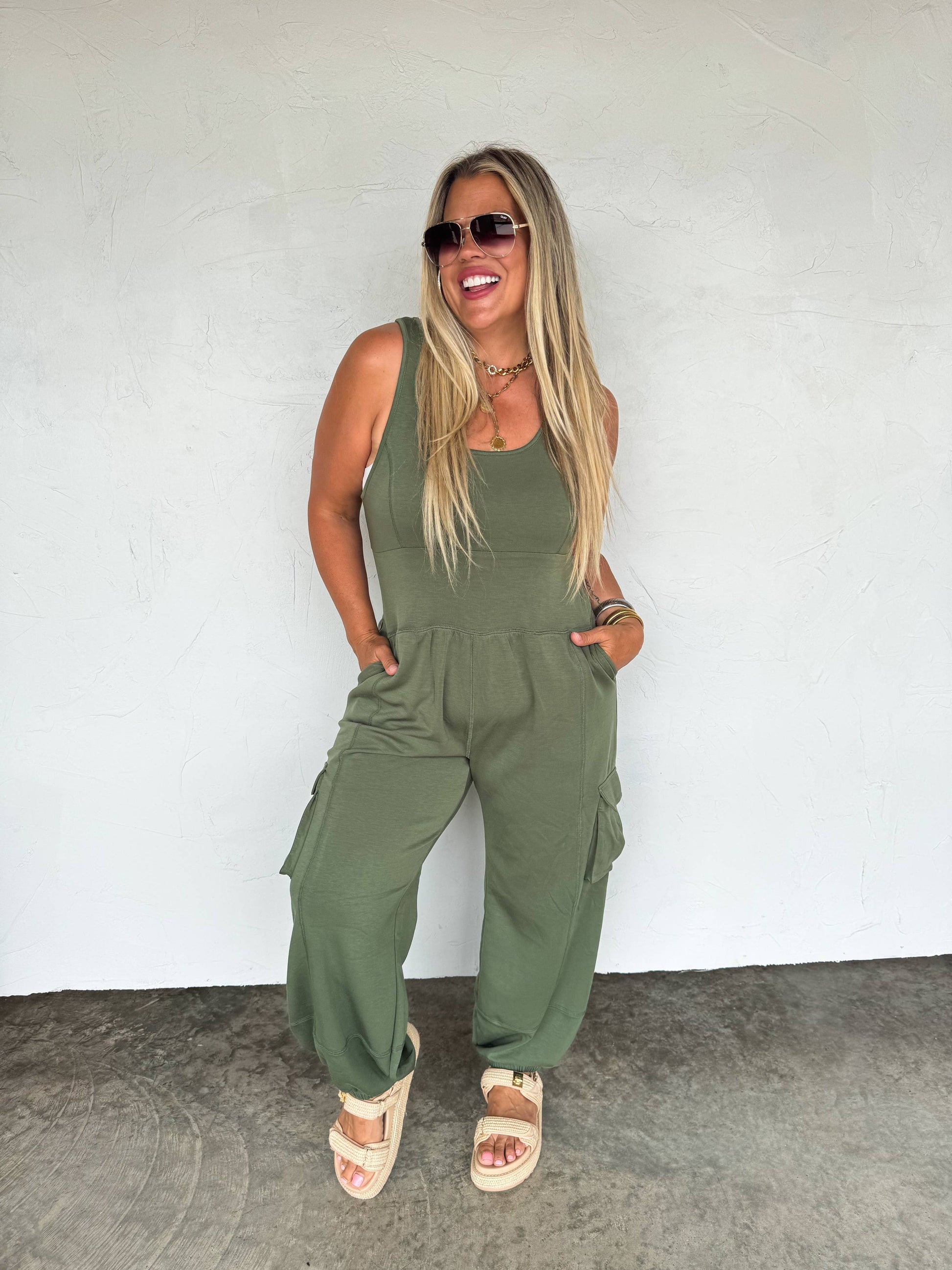 ALL SET TANK ROMPER