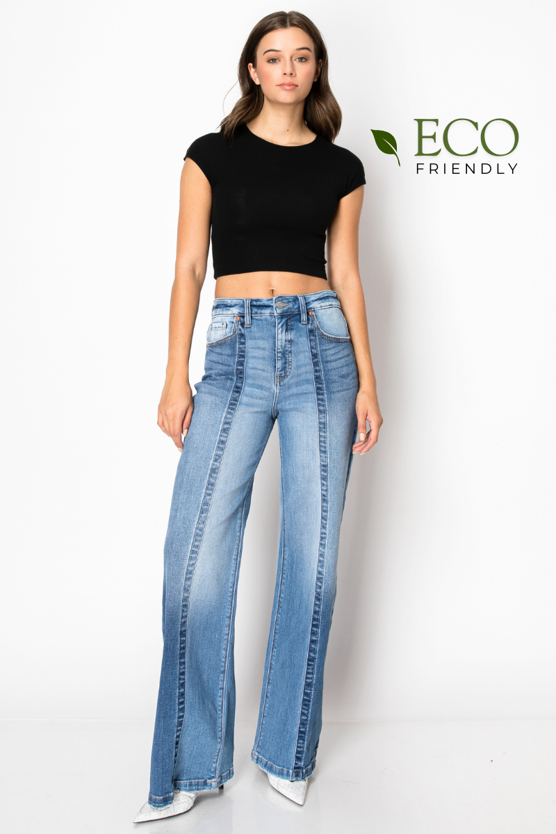FRIENDLY TUMMY CONTROLHIGH RISE RELAXED FLARED JEANS