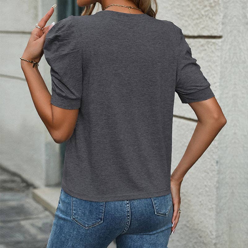 Casual Bubble Sleeve