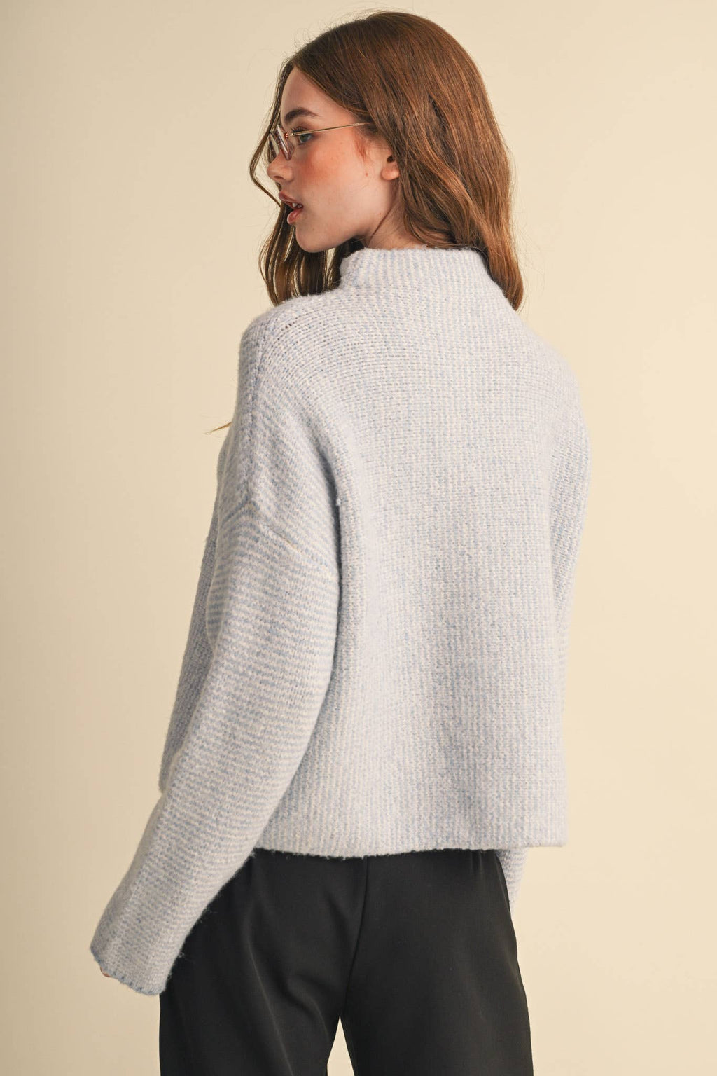 STRIPED SWEATER CARDIGAN WITH COLORFUL BUTTONS