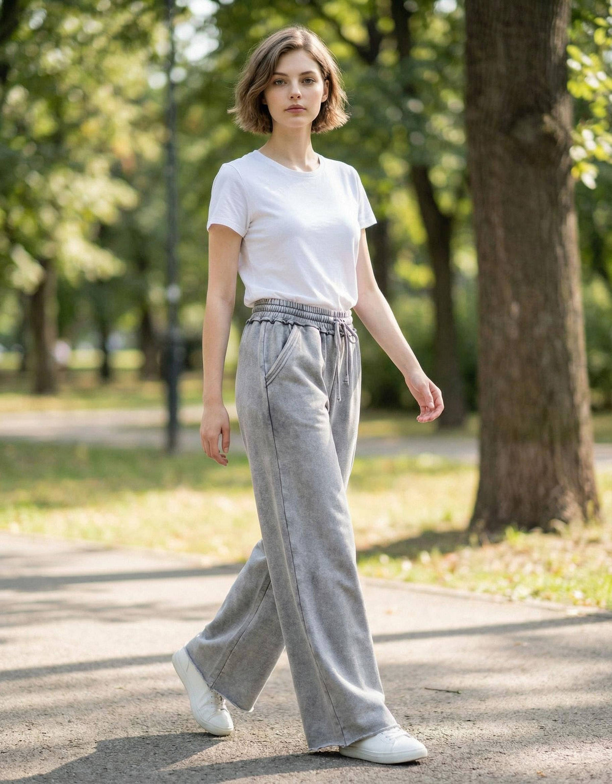 Acid Wash Fleece Sweatpants Zenana