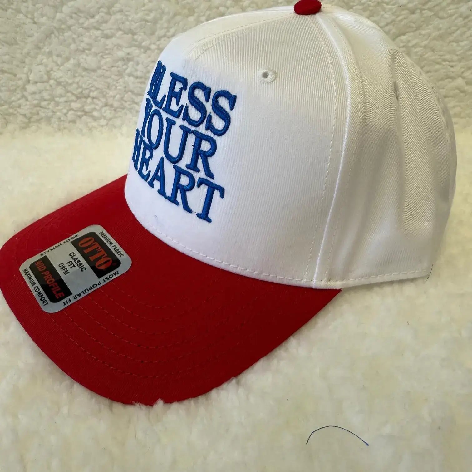 BLESS YOUR HEART cute embroidered Megan Maroney trucker hat