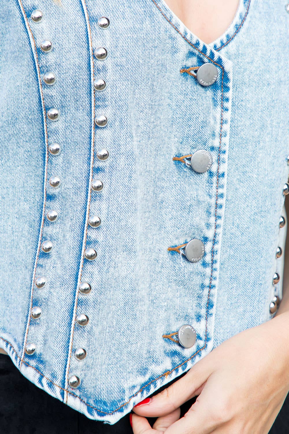 Vest With Stud Detail