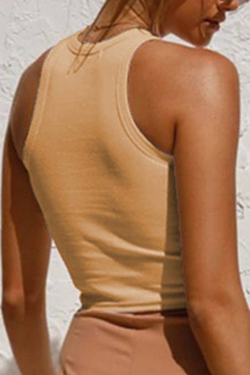 Sport short crop sleeveless top
